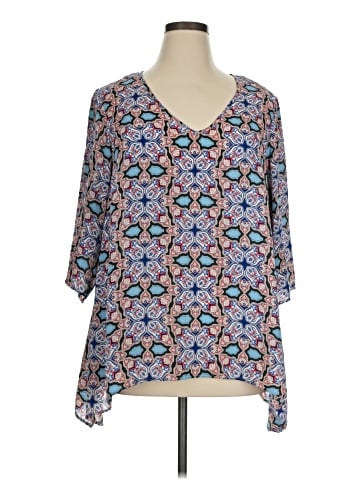 Rose + Olive 3/4 Sleeve Blouse (view 1)