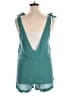 Mikoh 100% Cotton Solid Teal Romper Size Med (2) - photo 2