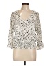 Veronica M. 100% Polyester Ivory 3/4 Sleeve Blouse Size L - photo 1