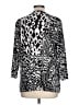 TanJay Animal Print Black Silver 3/4 Sleeve Blouse Size L - photo 2