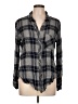 Bella Dahl Plaid Gray Long Sleeve Button-Down Shirt Size L - photo 1