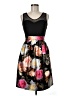 En Focus Studio Floral Black Cocktail Dress Size 6 - photo 1