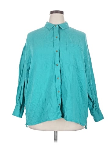 Old Navy 3/4 Sleeve Button-Down Shirt (view 1)