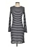 MICHAEL Michael Kors Stripes Gray Casual Dress Size S - photo 1