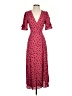 Auguste 100% Rayon Hearts Pink Casual Dress Size S - photo 1