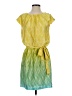 Guess 100% Polyester Tie-dye Yellow Casual Dress Size 4 - photo 1