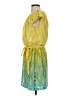 Guess 100% Polyester Tie-dye Yellow Casual Dress Size 4 - photo 5