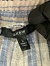 Drew Stripes Silver Linen Pants Size L - photo 7