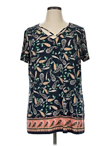 Roz & Ali Short Sleeve Blouse (view 1)