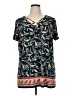 Roz & Ali Paisley Teal Short Sleeve Blouse Size XL - photo 1