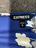 Express 100% Polyester Print Blue Cocktail Dress Size M - photo 7