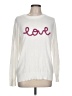 Staccato Hearts White Pullover Sweater Size L - photo 1