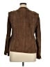 Talbots 100% Leather Brown Leather Jacket Size 14 - photo 2
