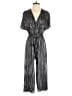 New Look 100% Polyester Stripes Silver Jumpsuit Size 8 - photo 1