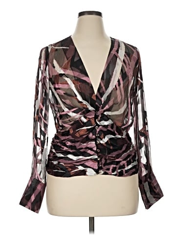 Etcetera 3/4 Sleeve Silk Top (view 1)