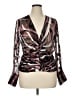 Etcetera Brown 3/4 Sleeve Silk Top Size 14 - photo 1