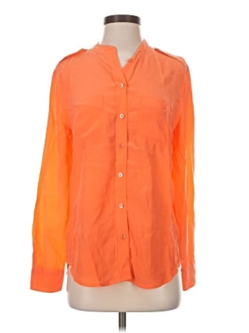 Equipment Long Sleeve Silk Top (view 1)