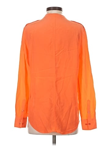 Equipment Long Sleeve Silk Top (view 2)