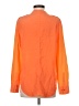 Equipment 100% Silk Color Block Orange Long Sleeve Silk Top Size S - photo 2