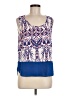 Just Fab 100% Polyester Blue Sleeveless Blouse Size M - photo 1