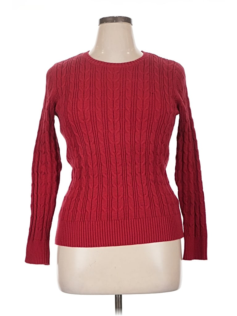 Pre-owned St. John's Bay Pullover Sweater In Red