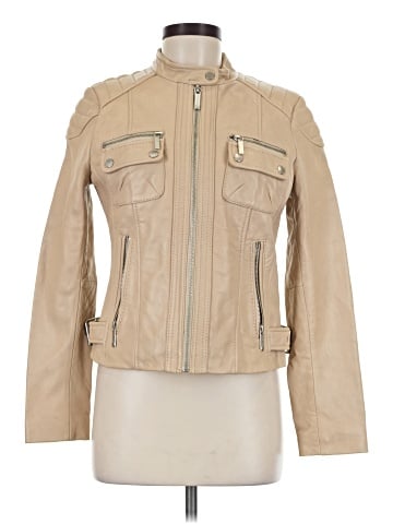 MICHAEL Michael Kors Leather Jacket (view 1)