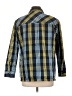 Empyre Plaid Yellow Blue 3/4 Sleeve Button-Down Shirt Size L - photo 2