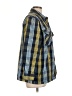 Empyre Plaid Yellow Blue 3/4 Sleeve Button-Down Shirt Size L - photo 4