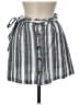 Mine 100% Cotton Stripes Gray Casual Skirt Size M - photo 1