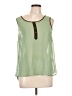 E&M Collection 100% Polyester Green Sleeveless Blouse Size L - photo 1