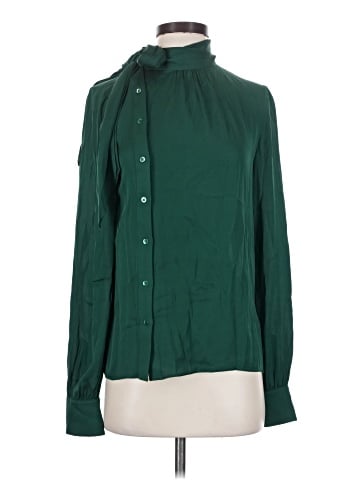 Rachel Zoe Long Sleeve Silk Top (view 1)
