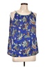 Ann Taylor LOFT 100% Polyester Blue Sleeveless Blouse Size Lg Petite - photo 1