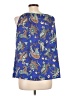 Ann Taylor LOFT 100% Polyester Blue Sleeveless Blouse Size Lg Petite - photo 2