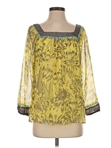 Sundance 3/4 Sleeve Silk Top (view 1)