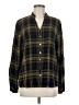 J.Jill Plaid Green Long Sleeve Button-Down Shirt Size M - photo 1