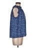 CeCe 100% Polyester Blue Sleeveless Blouse Size M - photo 4
