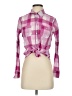 Sandra Ingrish 100% Cotton Plaid Pink Long Sleeve Blouse Size S - photo 1