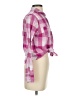 Sandra Ingrish 100% Cotton Plaid Pink Long Sleeve Blouse Size S - photo 4