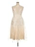 Assorted Brands 100% Polyester Metallic Ivory Cocktail Dress Size 3X - photo 2