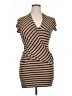 MNG by Mango Stripes Tan Casual Dress Size XL - photo 1