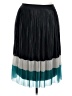 Camaieu Color Block Teal Casual Skirt Size XXL (estimated) - photo 1
