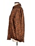 Zara Animal Print Brown Long Sleeve Blouse Size L - photo 5