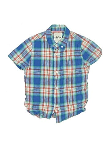 Mini Boden Short Sleeve Button-Down Shirt (view 1)
