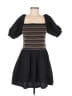 Madewell 100% Polyester Chevron-herringbone Black Casual Dress Size M - photo 1