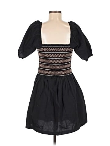 Madewell Poplin Puff-Sleeve Mini Dress (view 2)