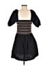 Madewell 100% Polyester Chevron-herringbone Black Casual Dress Size M - photo 2
