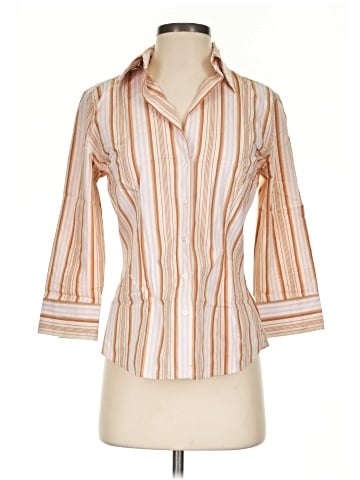 Express Design Studio 3/4 Sleeve Button-Down Shirt (view 1)