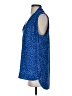 Equipment 100% Polyester Blue Tank Top Size S - photo 5