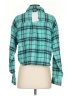 American Eagle Outfitters Plaid Teal Long Sleeve Button-Down Shirt Size S - photo 2