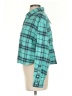 American Eagle Outfitters Plaid Teal Long Sleeve Button-Down Shirt Size S - photo 5